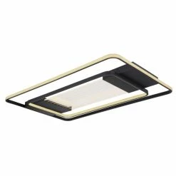 Globo RONDA Deckenpanel LED Schwarz, 1-flammig, Fernbedienung -LED Leuchten Verkäufe globo ronda deckenpanel 48021 75 9