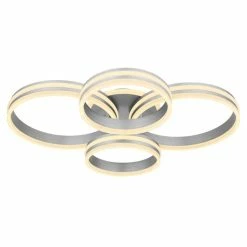 Globo RUBIO Deckenleuchte LED Grau, 1-flammig, Fernbedienung 12 Globo RUBIO Deckenleuchte LED Grau, 1-flammig, Fernbedienung -LED Leuchten Verkäufe globo rubio deckenleuchte 67260 90 4