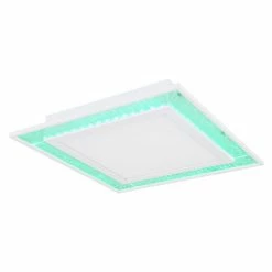 Globo SAMU Deckenpanel LED Weiß, 1-flammig, Fernbedienung, Farbwechsler -LED Leuchten Verkäufe globo samu deckenpanel 48127d2 11