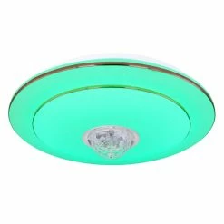 Globo SANTINA Deckenleuchte LED Wei&szlig;, 1-flammig, Fernbedienung -LED Leuchten Verkäufe globo santina deckenleuchte 41364 40 12