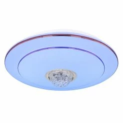 Globo SANTINA Deckenleuchte LED Wei&szlig;, 1-flammig, Fernbedienung -LED Leuchten Verkäufe globo santina deckenleuchte 41364 40 13