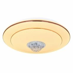 Globo SANTINA Deckenleuchte LED Wei&szlig;, 1-flammig, Fernbedienung -LED Leuchten Verkäufe globo santina deckenleuchte 41364 40 5