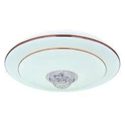 Globo SANTINA Deckenleuchte LED Wei&szlig;, 1-flammig, Fernbedienung -LED Leuchten Verkäufe globo santina deckenleuchte 41364 40 6