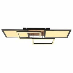 Globo SID Deckenleuchte LED Schwarz, Wei&szlig;, Holzoptik, 1-flammig -LED Leuchten Verkäufe globo sid deckenleuchte 67274 36 2