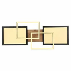 Globo SID Deckenleuchte LED Schwarz, Wei&szlig;, Holzoptik, 1-flammig -LED Leuchten Verkäufe globo sid deckenleuchte 67274 36 3