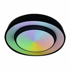 Globo SULLY Deckenleuchte LED Schwarz, 1-flammig, Fernbedienung, Farbwechsler -LED Leuchten Verkäufe globo sully deckenleuchte 41368 24 12