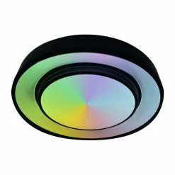 Globo SULLY Deckenleuchte LED Schwarz, 1-flammig, Fernbedienung, Farbwechsler -LED Leuchten Verkäufe globo sully deckenleuchte 41368 24 13