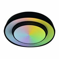 Globo SULLY Deckenleuchte LED Schwarz, 1-flammig, Fernbedienung, Farbwechsler -LED Leuchten Verkäufe globo sully deckenleuchte 41368 24 16