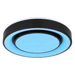 Globo SULLY Deckenleuchte LED Schwarz, 1-flammig, Fernbedienung, Farbwechsler -LED Leuchten Verkäufe globo sully deckenleuchte 41368 24 7