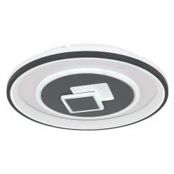 Globo SUNDI Deckenleuchte LED Schwarz, Weiß, 1-flammig, Fernbedienung -LED Leuchten Verkäufe globo sundi deckenleuchte 48454 46 5