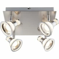 Globo TAKIRO Deckenstrahler LED Nickel-Matt, 4-flammig 6 Globo TAKIRO Deckenstrahler LED Nickel-Matt, 4-flammig -LED Leuchten Verkäufe globo takiro deckenstrahler 56956 4 2