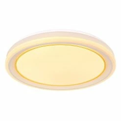 Globo TEBBY Deckenleuchte LED Weiß, 1-flammig, Fernbedienung -LED Leuchten Verkäufe globo tebby deckenleuchte 48274 40 4