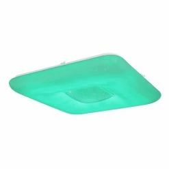 Globo TRYSTAN Deckenleuchte LED Wei&szlig;, 1-flammig, Fernbedienung, Farbwechsler