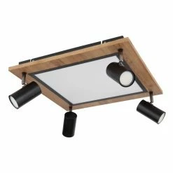 Globo ULLA Deckenleuchte Schwarz, Holzoptik, 5-flammig -LED Leuchten Verkäufe globo ulla deckenleuchte 67306d2 2