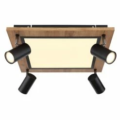 Globo ULLA Deckenleuchte Schwarz, Holzoptik, 5-flammig -LED Leuchten Verkäufe globo ulla deckenleuchte 67306d2 3