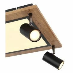 Globo ULLA Deckenleuchte Schwarz, Holzoptik, 5-flammig -LED Leuchten Verkäufe globo ulla deckenleuchte 67306d2 5