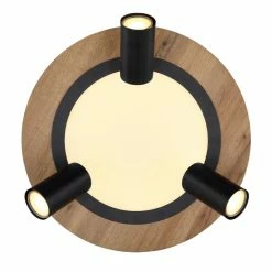 Globo ULLA Deckenleuchte Schwarz, Holzoptik, 4-flammig 10 Globo ULLA Deckenleuchte Schwarz, Holzoptik, 4-flammig -LED Leuchten Verkäufe globo ulla deckenleuchte 67307d 3