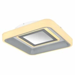 Globo ULLY Deckenleuchte LED Weiß, 1-flammig, Fernbedienung, Farbwechsler -LED Leuchten Verkäufe globo ully deckenleuchte 48026sh 2