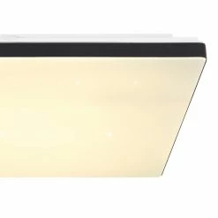 Globo ULLY Deckenpanel LED Schwarz, Weiß, 1-flammig, Fernbedienung, Farbwechsler -LED Leuchten Verkäufe globo ully deckenpanel 48025bsh 4