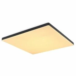 Globo ULLY Deckenpanel LED Schwarz, Weiß, 1-flammig, Fernbedienung, Farbwechsler -LED Leuchten Verkäufe globo ully deckenpanel 48025bsh 5