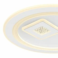 Globo VALERIA Deckenleuchte LED Chrom, Weiß, 1-flammig, Fernbedienung -LED Leuchten Verkäufe globo valeria deckenleuchte 48455 40r 3