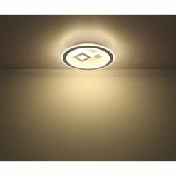 Globo VALERIA Deckenleuchte LED Chrom, Weiß, 1-flammig, Fernbedienung -LED Leuchten Verkäufe globo valeria deckenleuchte 48455 40r 9