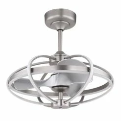 Globo Ventmatt Deckenventilator LED Nickel-Matt, 1-flammig, Fernbedienung -LED Leuchten Verkäufe globo ventmatt deckenventilator 3613 2