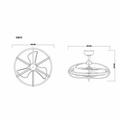 Globo Ventmatt Deckenventilator LED Nickel-Matt, 1-flammig, Fernbedienung -LED Leuchten Verkäufe globo ventmatt deckenventilator 3613 7