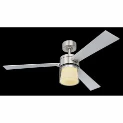 Globo VERLOSA Deckenventilator LED Nickel-Matt, 1-flammig, Fernbedienung -LED Leuchten Verkäufe globo verlosa deckenventilator 03642 2
