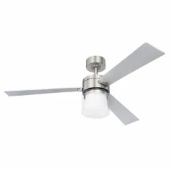 Globo VERLOSA Deckenventilator LED Nickel-Matt, 1-flammig, Fernbedienung -LED Leuchten Verkäufe globo verlosa deckenventilator 03642 3