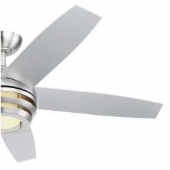 Globo VIVIANA Deckenventilator LED Nickel-Matt, 1-flammig, Fernbedienung -LED Leuchten Verkäufe globo viviana deckenventilator 03641 2