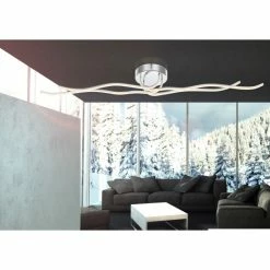 Globo WAVE Deckenleuchte LED Chrom, 1-flammig