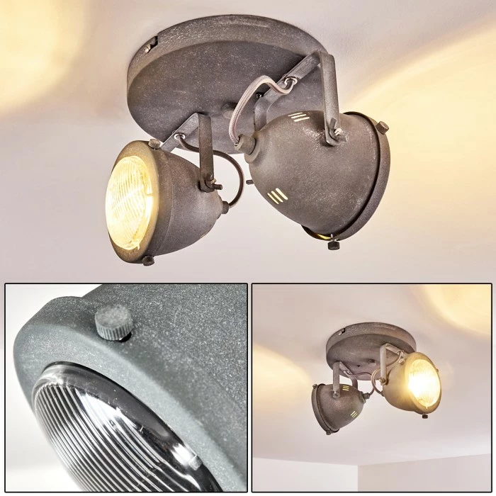 Hofstein Glostrup Deckenleuchte LED Grau, 2-flammig 1 Hofstein Glostrup Deckenleuchte LED Grau, 2-flammig