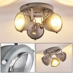 Hofstein Glostrup Deckenleuchte LED Grau, 3-flammig