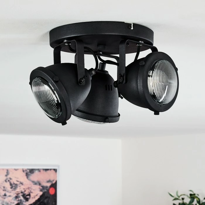 Hofstein Glostrup Deckenleuchte LED Schwarz, 3-flammig 3 Hofstein Glostrup Deckenleuchte LED Schwarz, 3-flammig – Bild 3