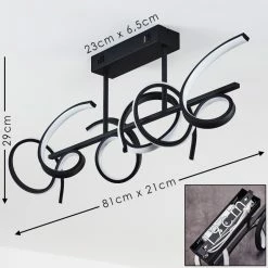 Hofstein Gora Deckenleuchte LED Schwarz, 3-flammig -LED Leuchten Verkäufe gora deckenleuchte h3325957 1