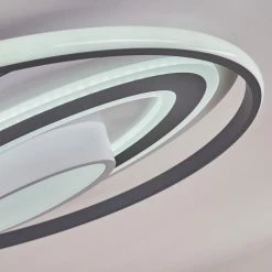 Hofstein Goro Deckenleuchte LED Grau, Weiß, 1-flammig, Fernbedienung -LED Leuchten Verkäufe goro deckenleuchte h3383452 12