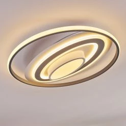 Hofstein Goro Deckenleuchte LED Grau, Weiß, 1-flammig, Fernbedienung -LED Leuchten Verkäufe goro deckenleuchte h3383452 8