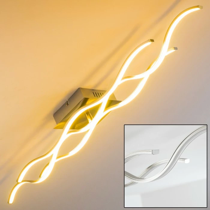 Hofstein Grant Deckenleuchte LED Nickel-Matt, 1-flammig 1 Hofstein Grant Deckenleuchte LED Nickel-Matt, 1-flammig