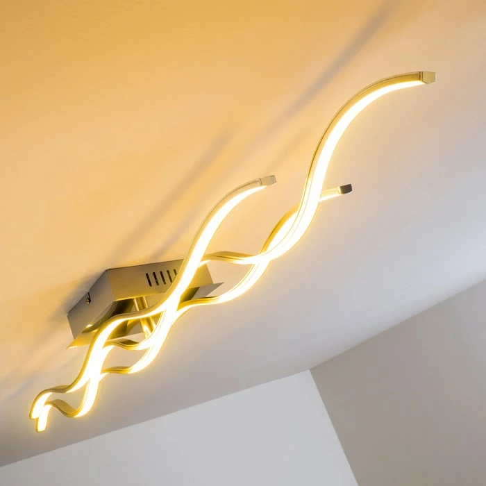 Hofstein Grant Deckenleuchte LED Nickel-Matt, 1-flammig 11 Hofstein Grant Deckenleuchte LED Nickel-Matt, 1-flammig – Bild 11