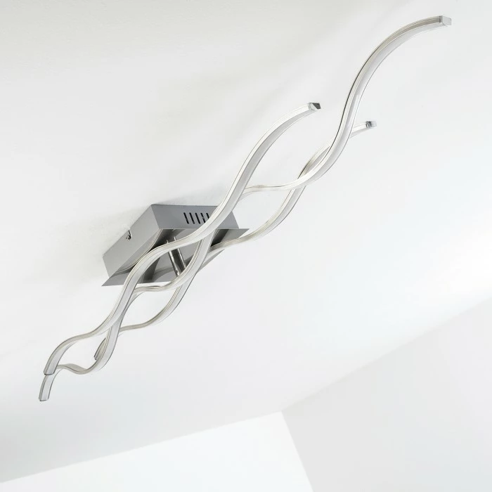 Hofstein Grant Deckenleuchte LED Nickel-Matt, 1-flammig 7 Hofstein Grant Deckenleuchte LED Nickel-Matt, 1-flammig – Bild 7