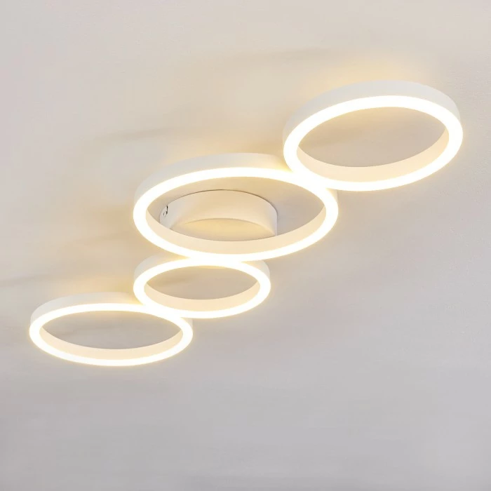 Hofstein Grasse Deckenleuchte LED Weiß, 1-flammig 4 Hofstein Grasse Deckenleuchte LED Weiß, 1-flammig – Bild 4