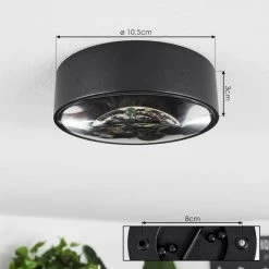 Hofstein Grayan Deckenleuchte LED Schwarz, 1-flammig 13 Hofstein Grayan Deckenleuchte LED Schwarz, 1-flammig -LED Leuchten Verkäufe grayan deckenleuchte h3583005 3