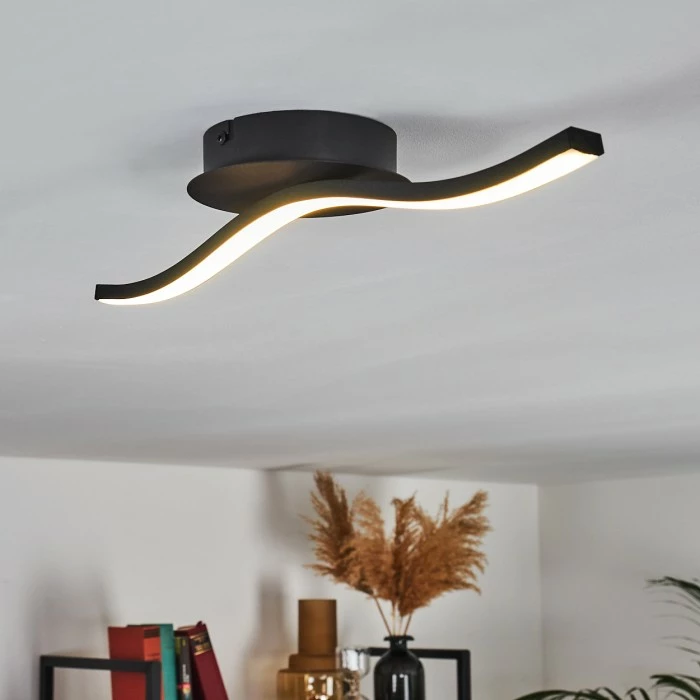 Hofstein Grossari Deckenleuchte LED Schwarz, 1-flammig 11 Hofstein Grossari Deckenleuchte LED Schwarz, 1-flammig – Bild 11