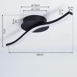 Hofstein Grossari Deckenleuchte LED Schwarz, 1-flammig 13 Hofstein Grossari Deckenleuchte LED Schwarz, 1-flammig -LED Leuchten Verkäufe grossari deckenleuchte h3380932 2