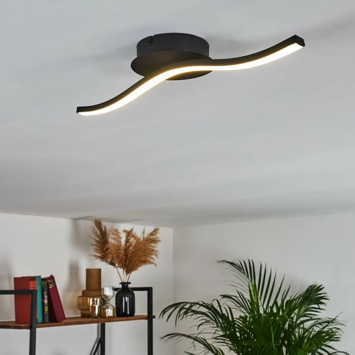 Hofstein Grossari Deckenleuchte LED Schwarz, 1-flammig 6 Hofstein Grossari Deckenleuchte LED Schwarz, 1-flammig – Bild 6