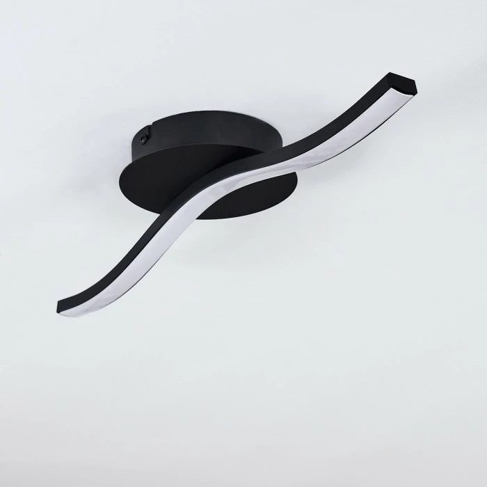 Hofstein Grossari Deckenleuchte LED Schwarz, 1-flammig 7 Hofstein Grossari Deckenleuchte LED Schwarz, 1-flammig – Bild 7