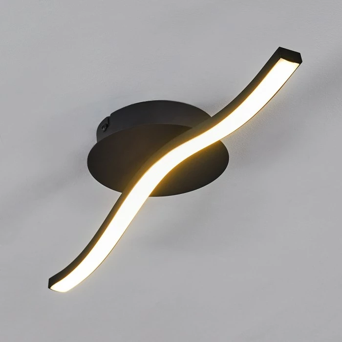 Hofstein Grossari Deckenleuchte LED Schwarz, 1-flammig 8 Hofstein Grossari Deckenleuchte LED Schwarz, 1-flammig – Bild 8