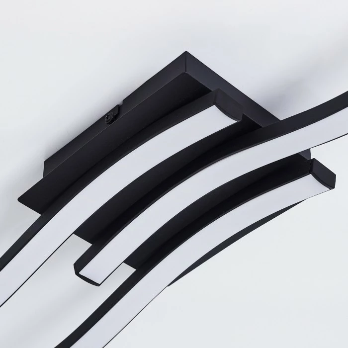 Hofstein Grossari Deckenleuchte LED Schwarz, 3-flammig 2 Hofstein Grossari Deckenleuchte LED Schwarz, 3-flammig – Bild 2