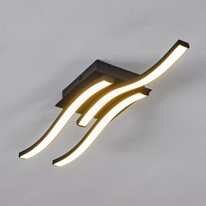 Hofstein Grossari Deckenleuchte LED Schwarz, 3-flammig 9 Hofstein Grossari Deckenleuchte LED Schwarz, 3-flammig – Bild 9